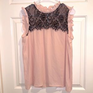 Pink lace top